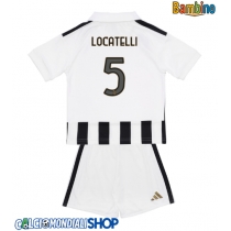 Maglie da calcio Juventus Manuel Locatelli #5 Prima Maglia Bambino 2026-27 Manica Corta + Pantaloni corti)